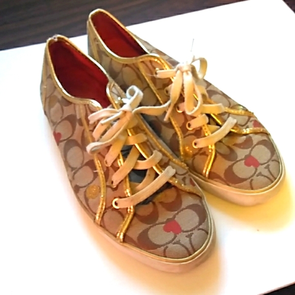 Coach Shoes - Coach heart sneakers